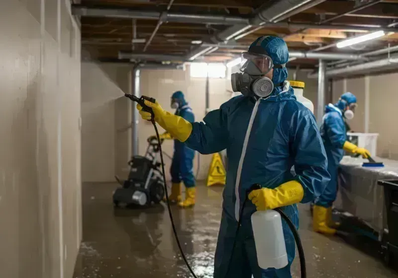 Basement Sanitization and Antimicrobial Treatment process in Sainte Genevieve County, MO