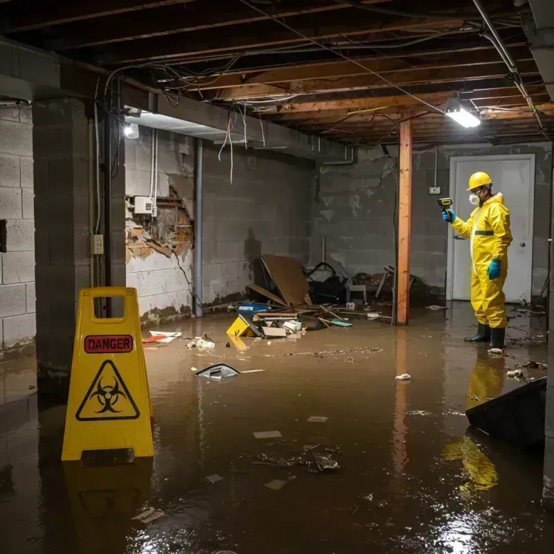 Flooded Basement Electrical Hazard in Sainte Genevieve County, MO Property