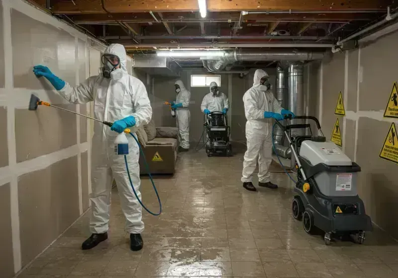 Basement Moisture Removal and Structural Drying process in Sainte Genevieve County, MO